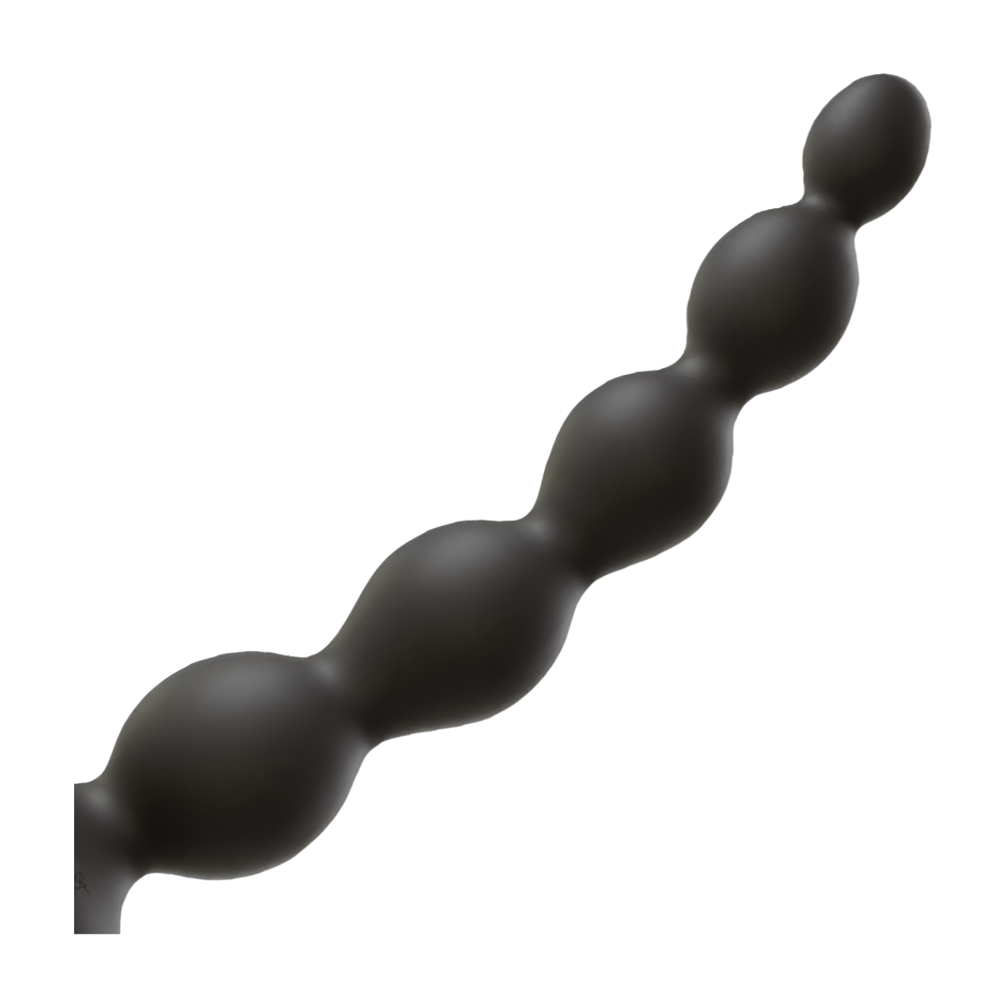 Pleasurez-brändin anaalihelmi-vibraattori, musta, pehmeä ja ergonominen, sopii intiimiin käyttöön.