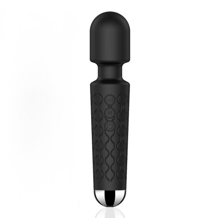 Pleasurez Magic Wand Vibraattori naisten seksilelu, musta, voimakas ja ergonominen vibraattori naisten nautintoon.