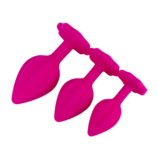 SILIKONINEN ANAALITAPPI SETTI – 3 KOKOA - Puuhabox