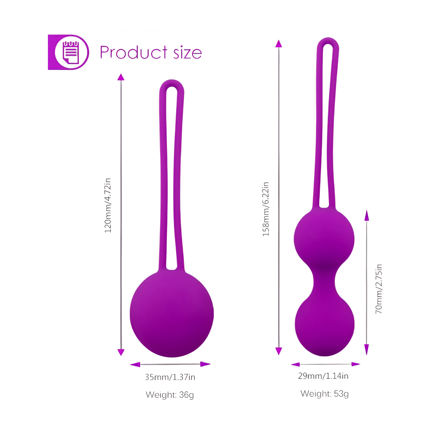 KEGEL BALLS SETTI PINKKI - Puuhabox