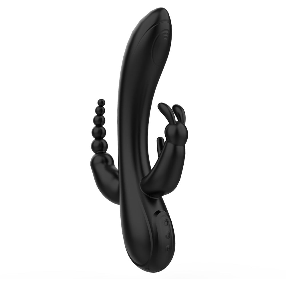 Musta Pleasurez Pure Fun 3 naisten seksilelu vibraattori, pehmeä ja ergonominen muoto, näkyvissä kuvaa.