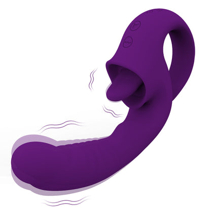Pleasurez Kiihtiin Kieli toiminto vibraattori, joka näyttää silikonilta ja on suunniteltu erogeenisiin alueisiin.