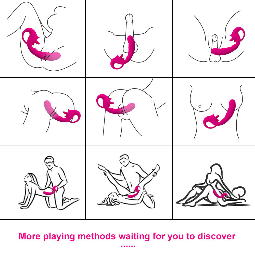 Pleasurez Kiihtiin kieli toiminto vibraattori, musta ja kätevä, moderni seksuaalituote, joka tarjoaa monipuolisia nautintoja.