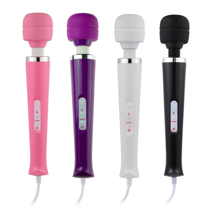 Pleasurez WAND X10 naisten seksilelu, musta, pehmeä ja ergonominen muoto, kuvassa AVwand_1.jpg.