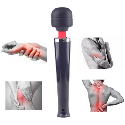 Naisten seksilelu PLEASUREZ WAND X10, musta, näyttävä ja kätevä seksiväline, jonka avulla voi nauttia rentouttavista orgasmeista.