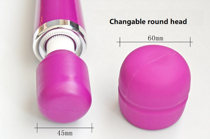 Naisten seksilelu PLEASUREZ WAND X10, musta, näyttävä muotoilu ja käyttövalmis seksilelu avautuvalla kuvan.