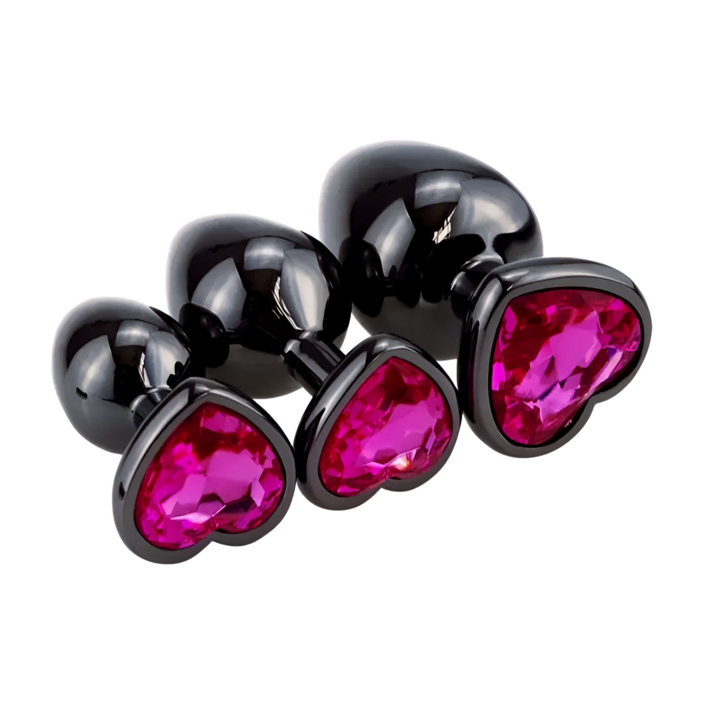 METALLINEN SYDÄN ANAALITAPPI – 3 KOKOA - Puuhabox 