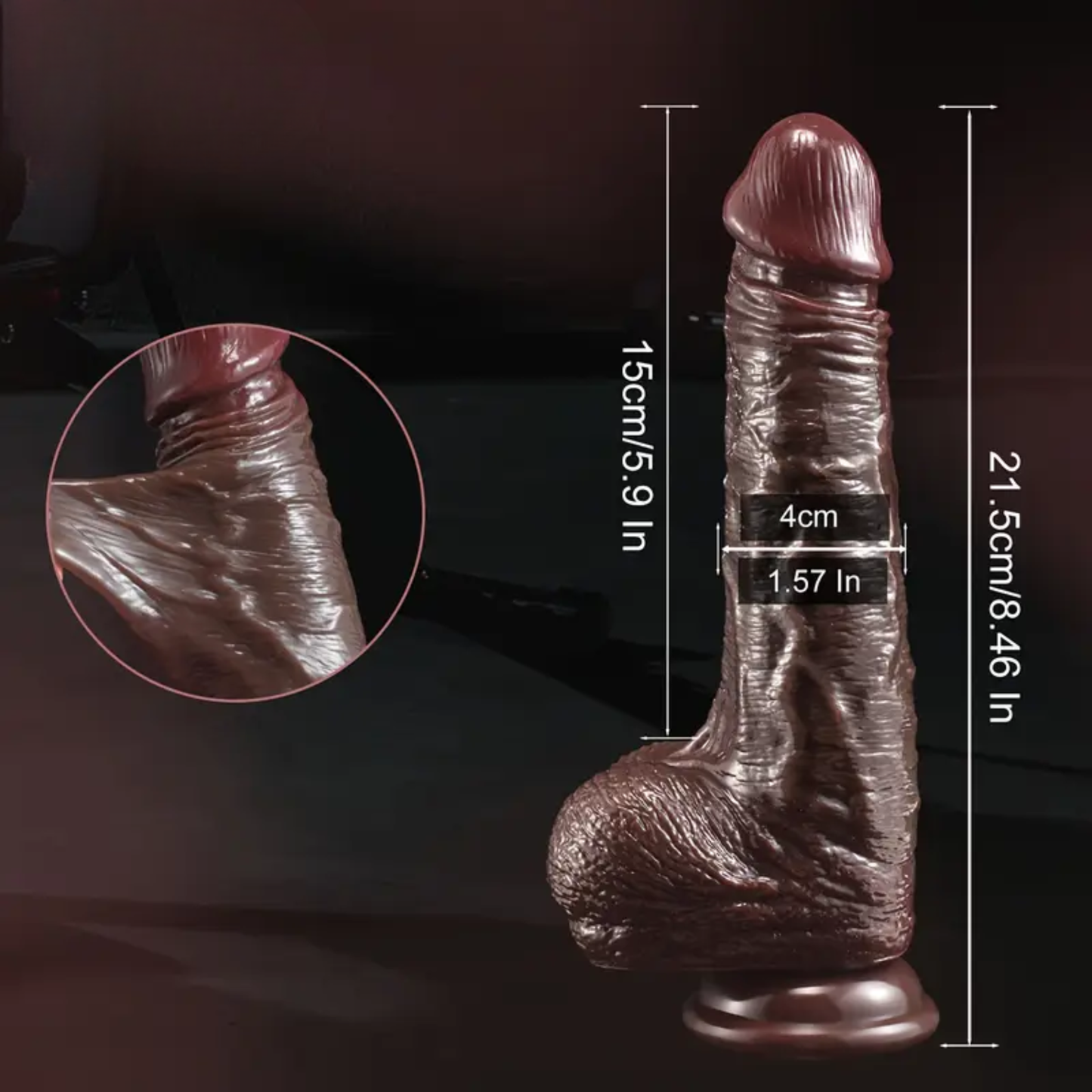 DILDO LIIKKUVA ESINAHKA BLACK