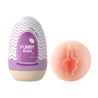 FUNNY EGG MASTURBAATTORI – PEHMEÄ & KOMPAKTI MASTURBOINTIMUNA - Puuhabox 