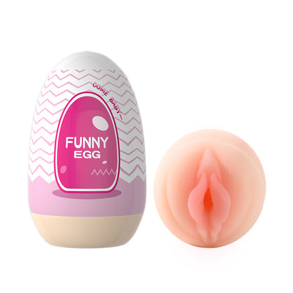 FUNNY EGG MASTURBAATTORI – PEHMEÄ & KOMPAKTI MASTURBOINTIMUNA - Puuhabox 