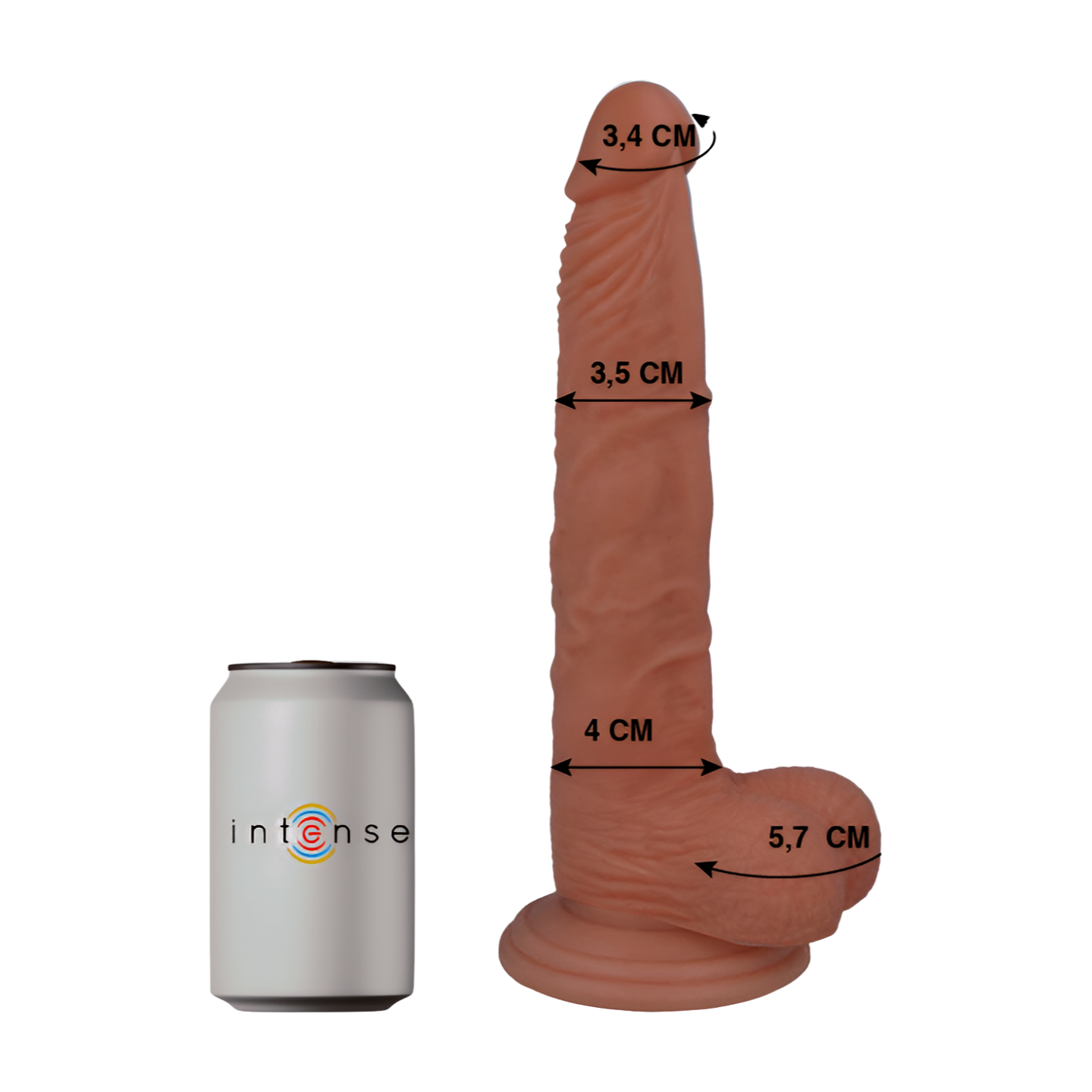 MR. INTENSE REALISTINEN DILDO 22,7 CM - Puuhabox 
