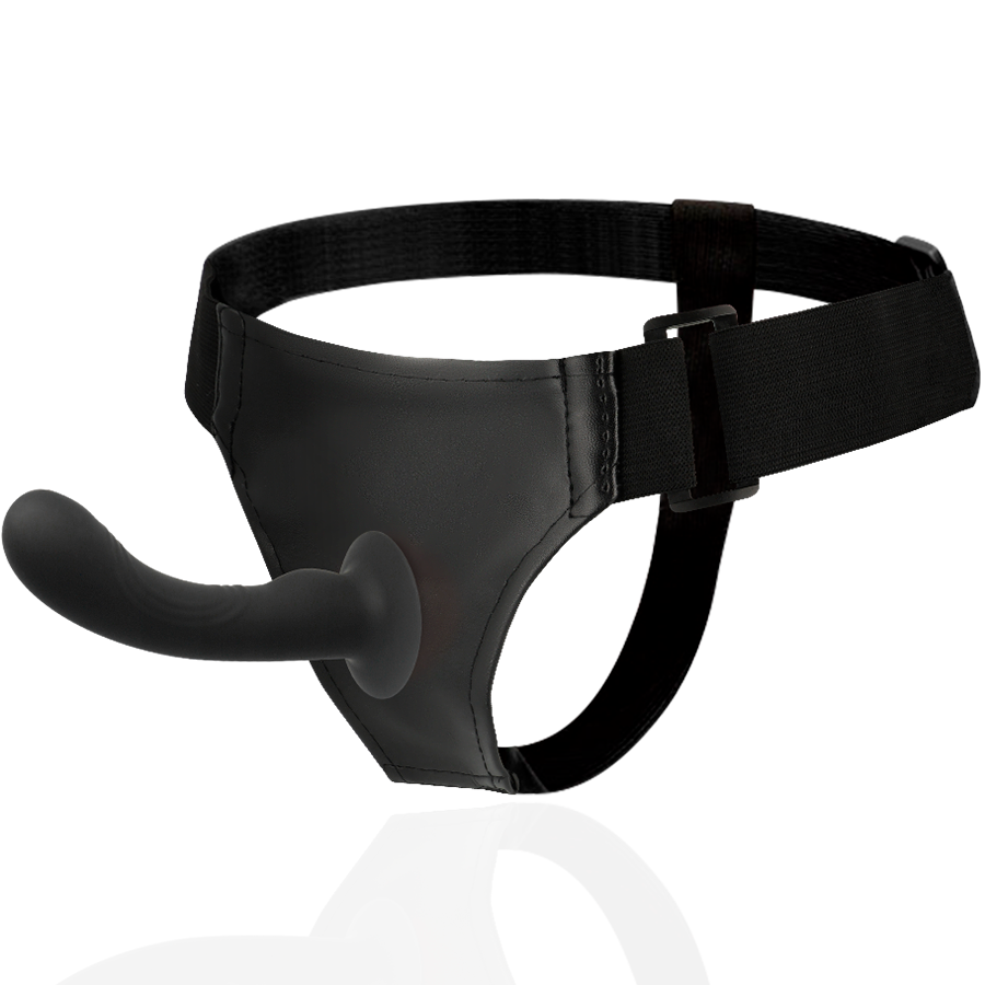 Musta Strap-On Walker 15,5 cm naisten seksilelu HARNESS ATTRACTION -harness ja dildo yhdistelmä.