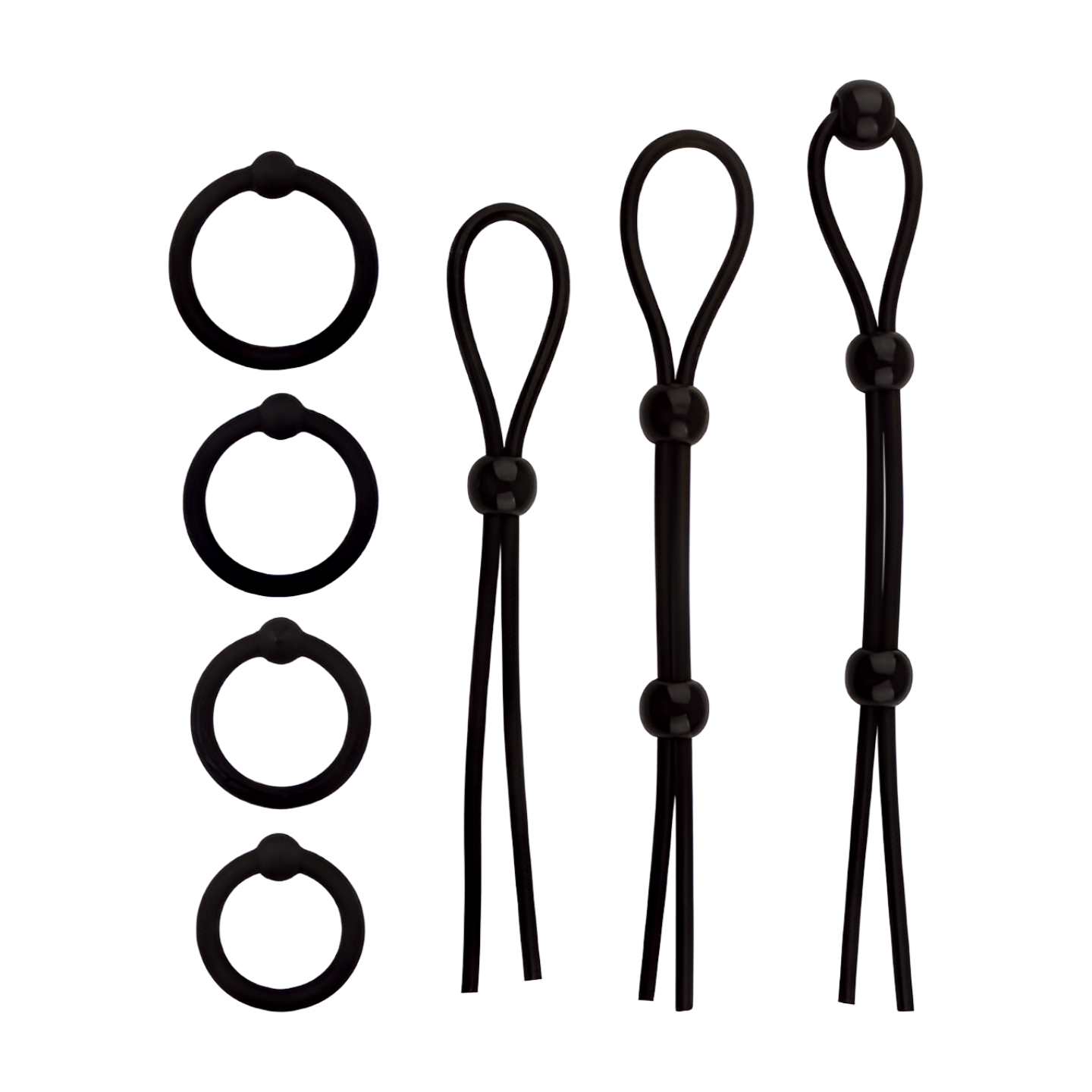 PENISRENGASSETTI 7 KPL – MUKAUTUVA EREKTION TEHOSTAJA - Puuhabox 