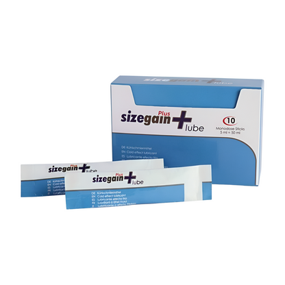 SIZEGAIN PLUS LUBE – VIILEÄ LIUKUVOIDE 10 ANNOSTA - Puuhabox 